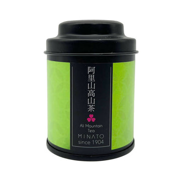 台灣直郵【茶粒茶】 MINATO 原片茶葉 Mini黑罐 阿里山高山茶 25g