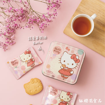 台灣【紅櫻花】Hello Kitty 造型小西餅 ( 奶油 65g/盒 )