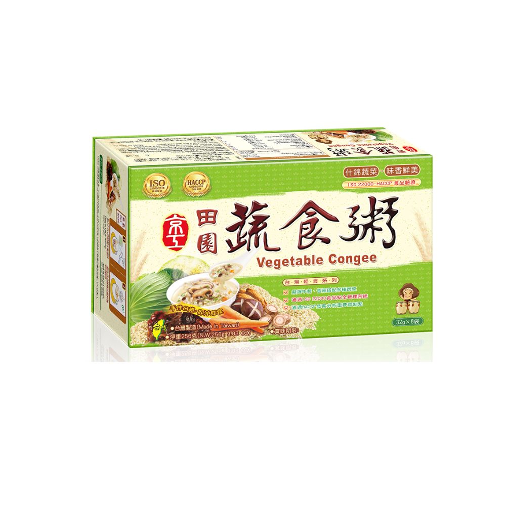 美國配送【京工】田園蔬食粥32g, 8packs/ Box