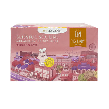 Taiwan Direct Mail [Pig Baomei] PIG LADY Snail Roll-Comprehensive Three Flavor A (Original, Sesame, Chocolate) 288g 