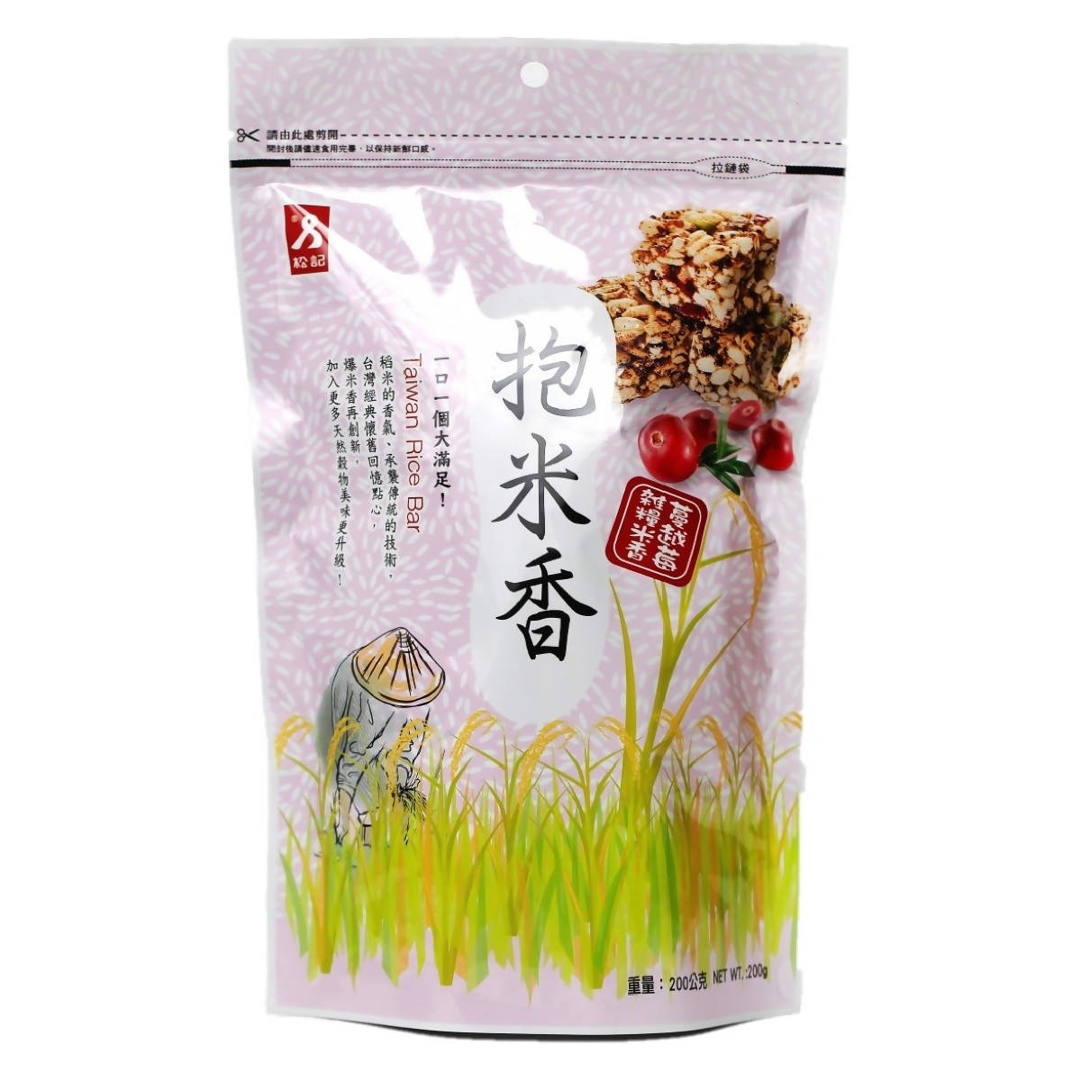 [台灣直郵]台灣松記 SUNG CHI 蔓越莓雜糧抱米香 180g