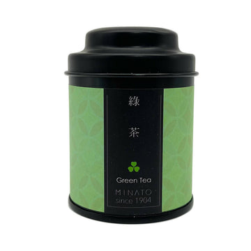 台灣直郵【茶粒茶】 MINATO 原片茶葉 Mini黑罐 綠茶 25g