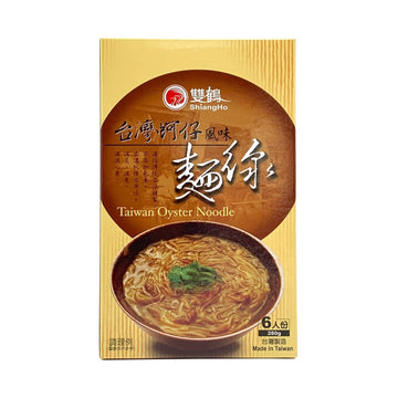 Taiwan Direct Mail [Double Cranes] SHIANGHO Taiwan Taiwan Oyster Flavor Noodles Single Box for 6 People 