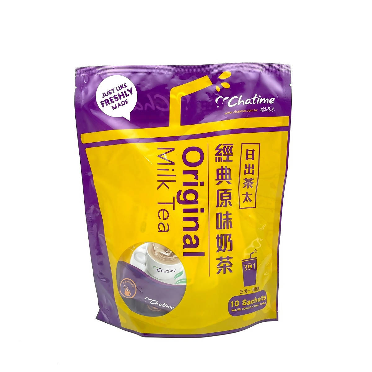 Taiwan direct mail [Sunrise Tea Tai] CHATIME Classic Original Milk Tea 3-in-1 Instant Drink 200g 10pcs 