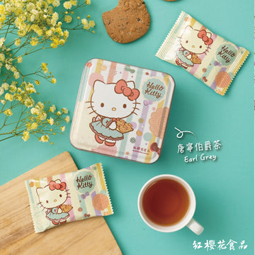 台灣【紅櫻花】 Hello Kitty 造型小西餅 ( 伯爵茶 65g/盒 )