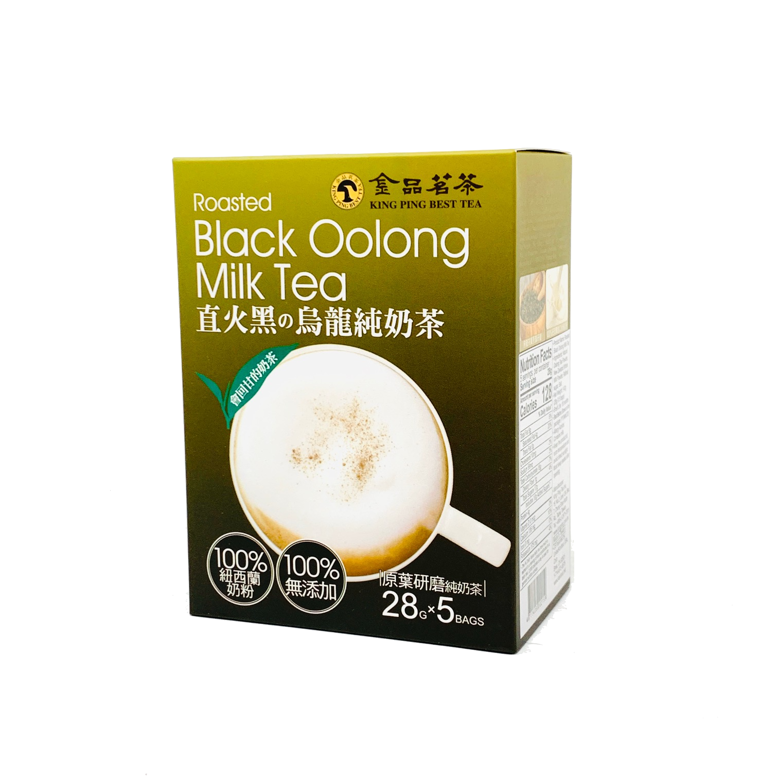 台灣【金品】高山黑の烏龍純奶茶28公克 5包入