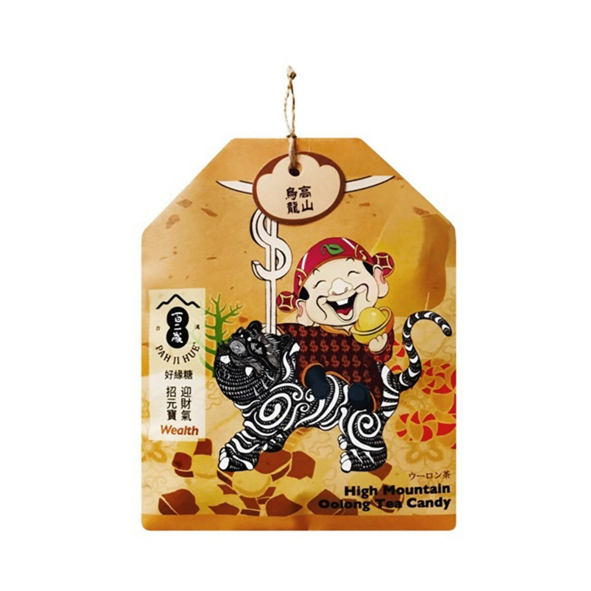 [台灣直郵]百二歲 EATEA120 高山烏龍茶糖 財神御守 70g