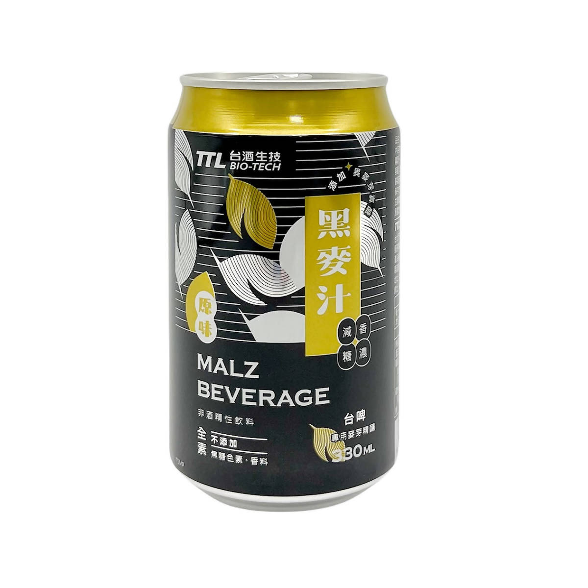 [台灣直郵]台酒 TTL TAIWAN 原味黑麥汁(減糖香濃) 330ml