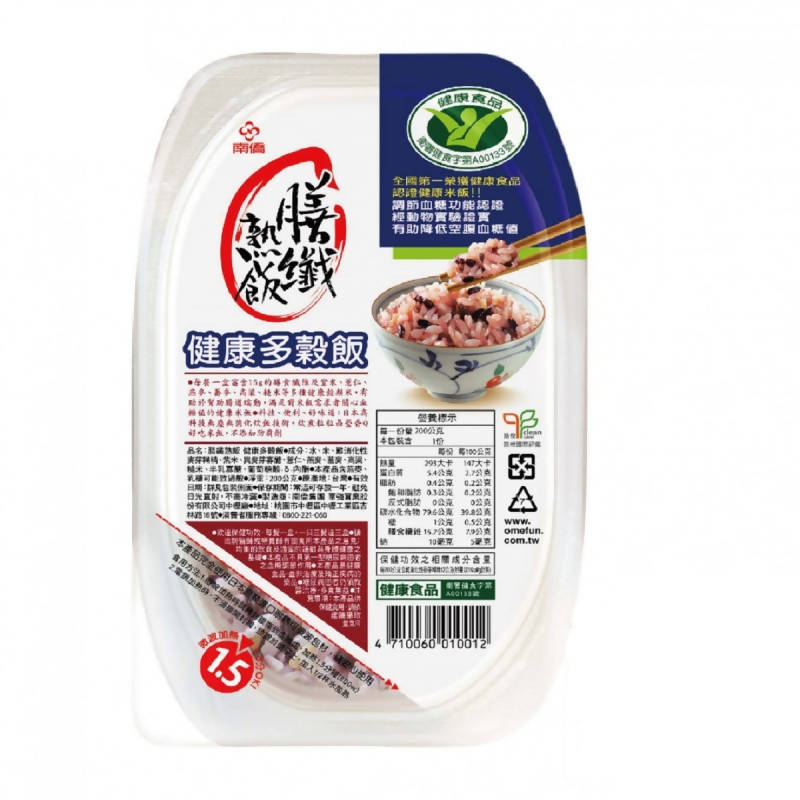 Taiwan Direct Mail【Nanqiao】OMEFUN Rice Fiber Cooked Rice 200g (Single Box) 