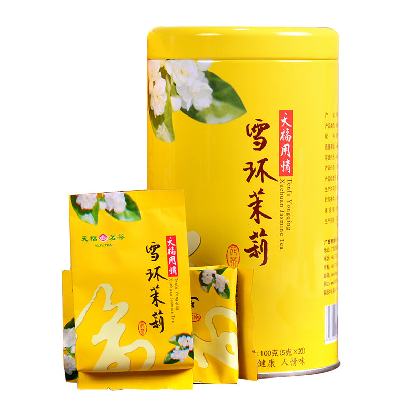 中國天福茗茶用情雪环茉莉 M6 (100g/3.5 oz/ tin) - etmall.us 北美易購