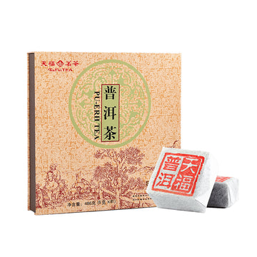 中國【天福茗茶】棋盘式普洱茶茶砖 486g