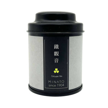 台灣直郵【茶粒茶】 MINATO 原片茶葉 Mini黑罐 鐵觀音 18g