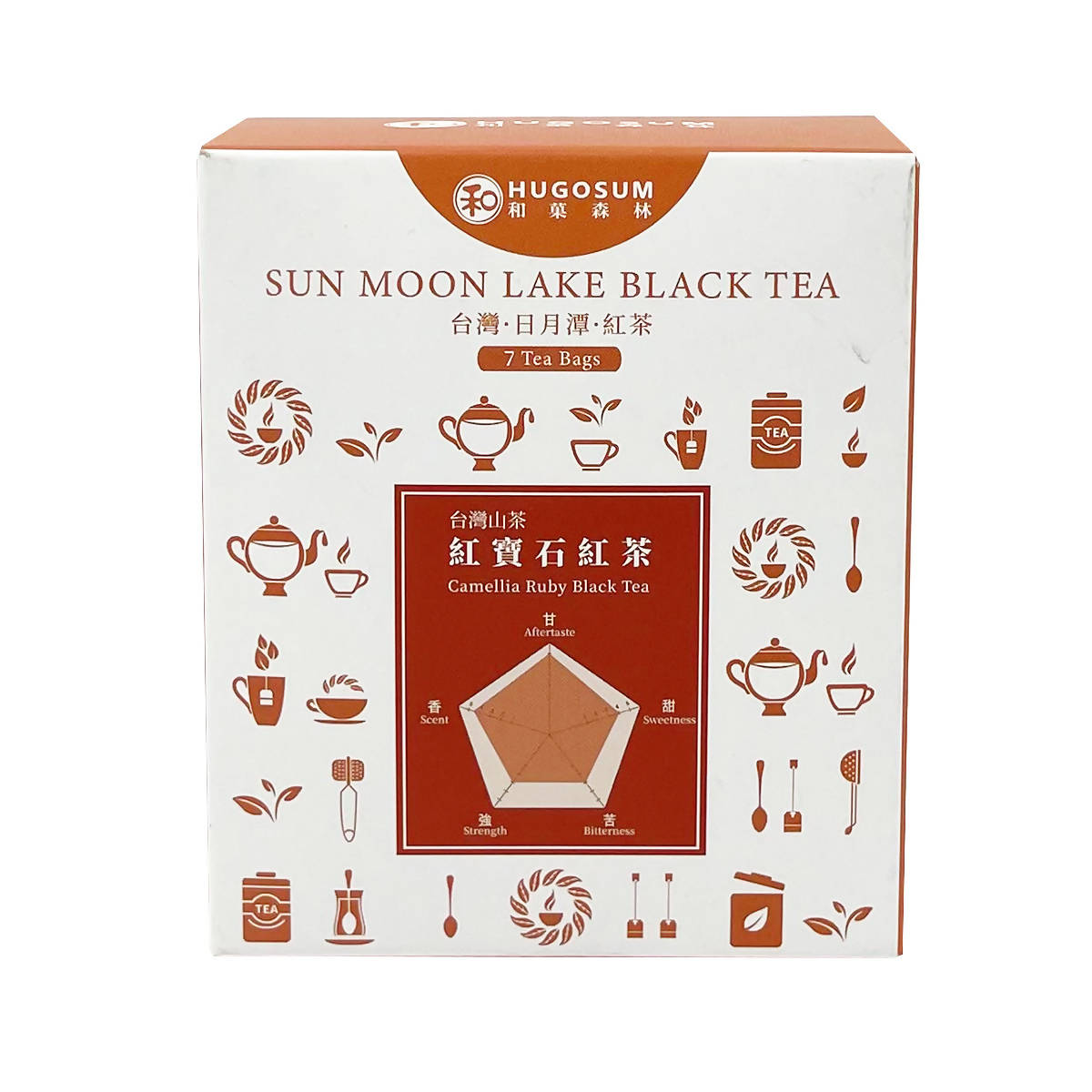 台灣直郵【和菓森林】HUGOSUM 品茶職人 紅寶石紅茶立體隨身包 2.5g*7入