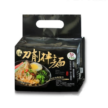 Taiwan Direct Mail【Golden Rooster】JINGJIMEN Sliced ​​Noodles with Scallion Flavor 456g 4pcs 
