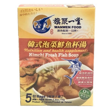 [台灣直郵]台灣丸文 WAN WEN 旗聚一堂鮮魚杯湯韓式泡菜 75g 5入