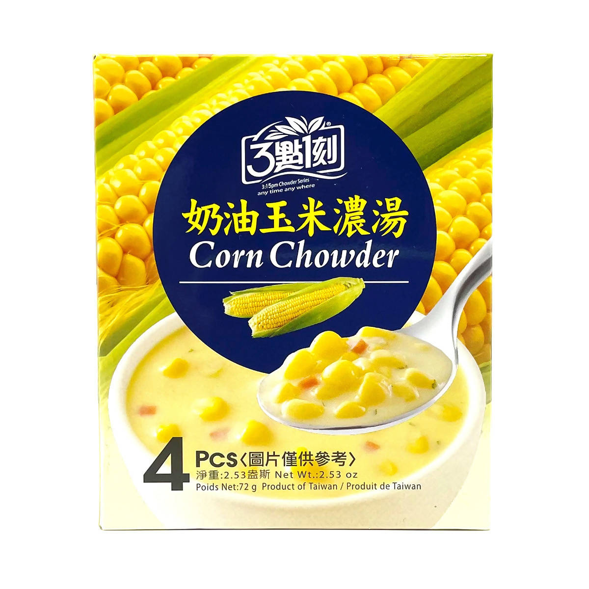 [台灣直郵] 3點一刻 3:15pm 奶油玉米濃湯 72g*4入