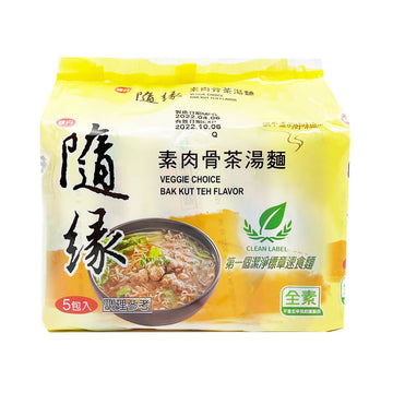 [台灣直郵] 味丹 VEDAN 隨緣素肉骨茶麵450g 5入