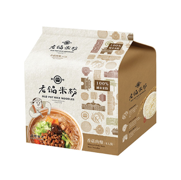 Taiwan [Old Pot Rice Noodles] Rice Noodles with Mushrooms and Pork 60g x 4 bags